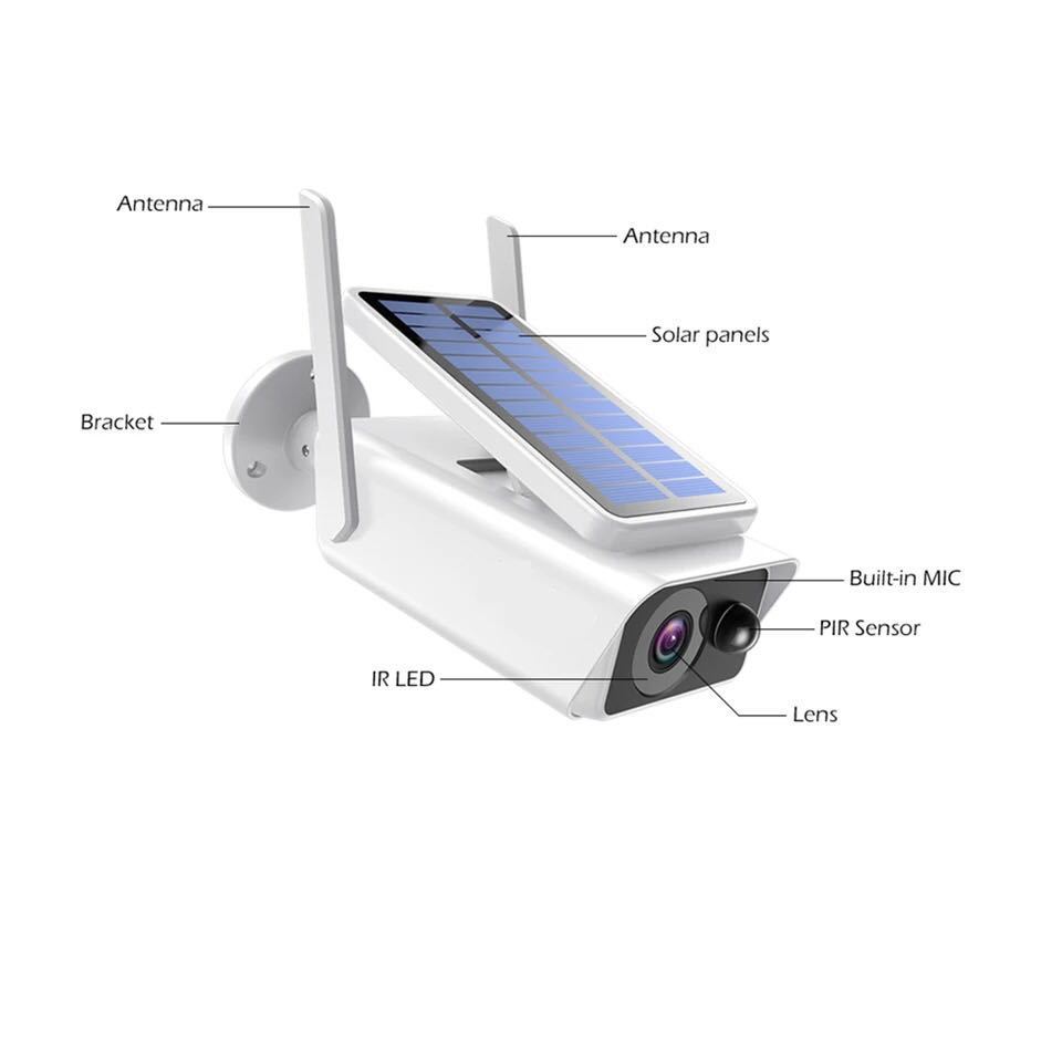 Wireless WiFi Solar Rechargeable Battery Camera