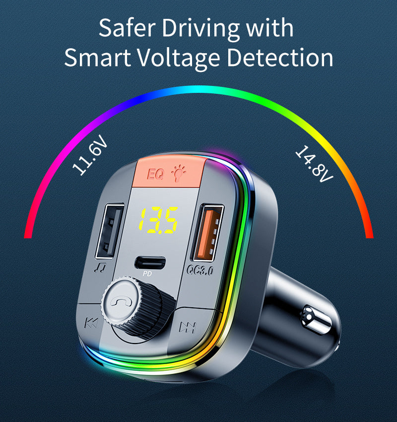Car MP3 Bluetooth Player with Fast Charger