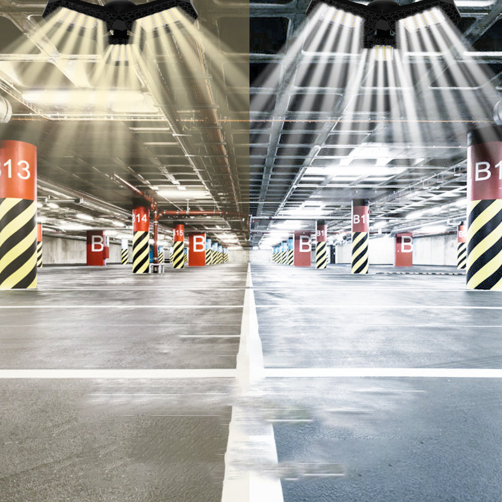Yellow & White Warehouse Buildings Solar Light