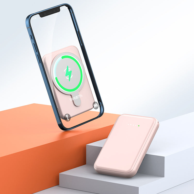 Mini Magnetic 5000mAh Wireless Power Bank