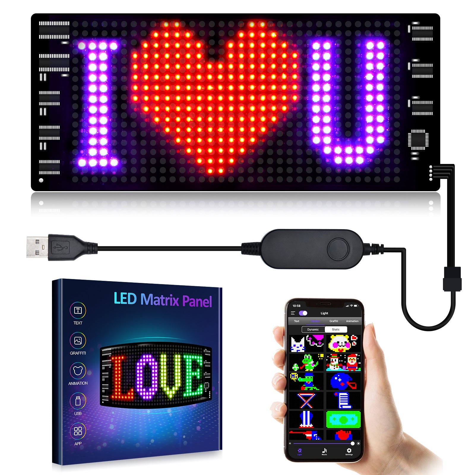 Programmable Full-Color LED Car Display
