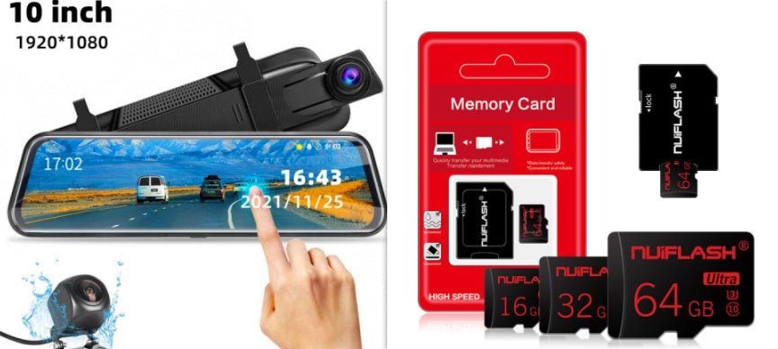 Dual Lens Rearview Mirror Dash Cam