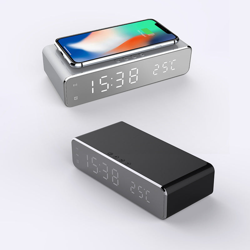 LED Digital Alarm Clock with Wireless Charger
